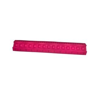 Pink Ruler &‎ Purple Green Plastic Storage Box Kids School Supplies